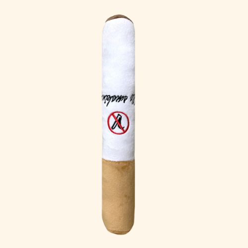 Shadow Funny Cigarette Squeaky Plush Toy