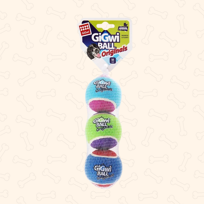 Shadow Bounce & Squeak Dog Tennis Balls – 3-Pack Interactive Play Toy