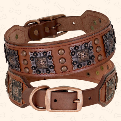 Shadow Royal Guard 2-Inch Wide Leather Dog Collar