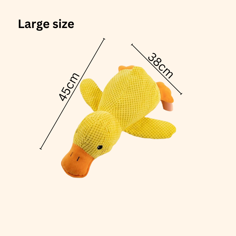 Shadow Snuggle Quack Plush Dog Toy – Squeaky & Durable Cuddle Companion